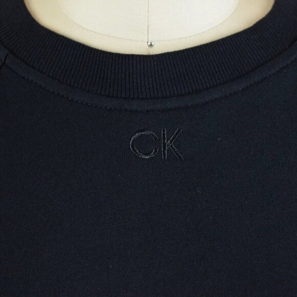 CALVIN KLEIN PERFORMANCE FRENCH TERRY BLACK CROP SWEATER TANK - Picture 3 of 7